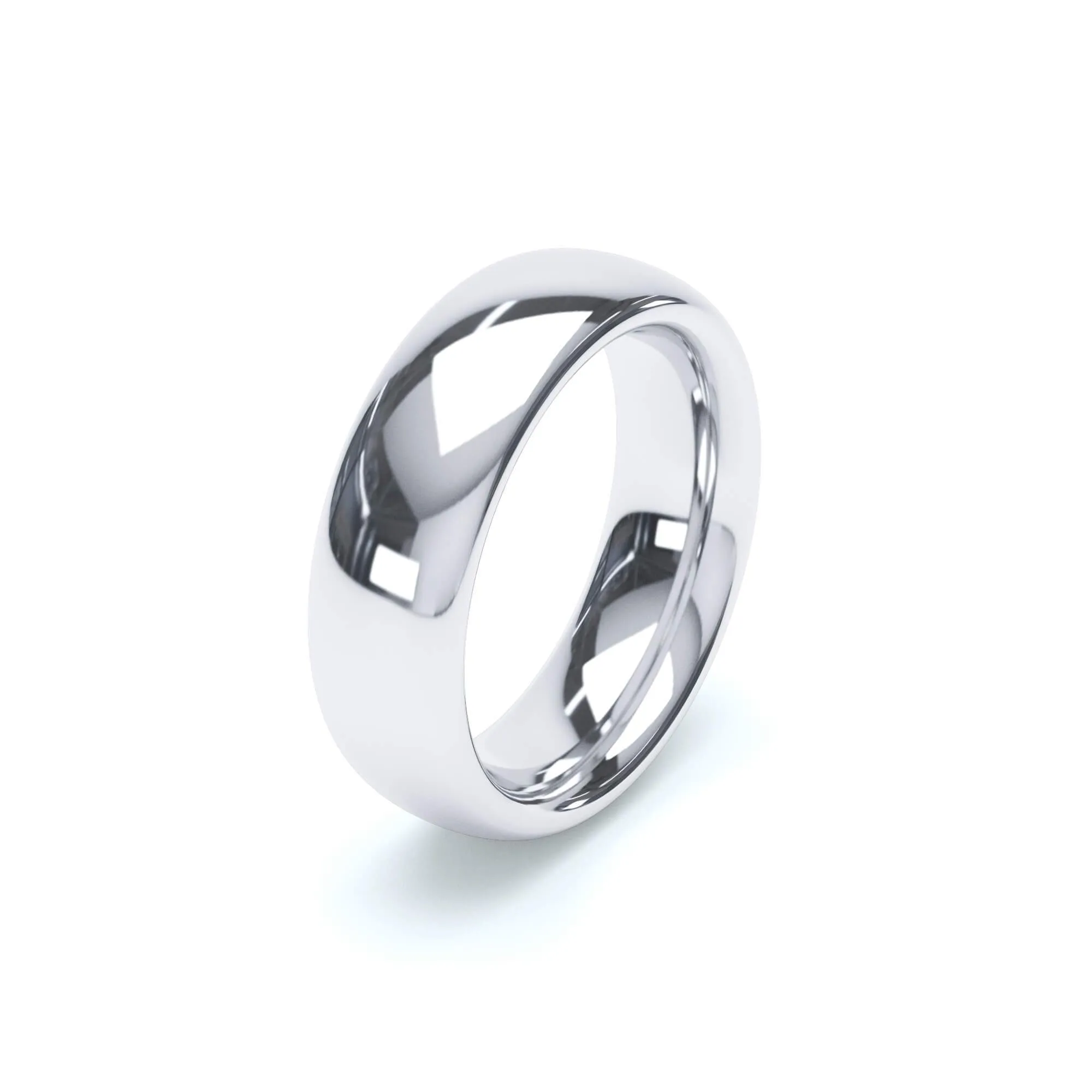 - Regular Court Profile Wedding Ring 18k White Gold