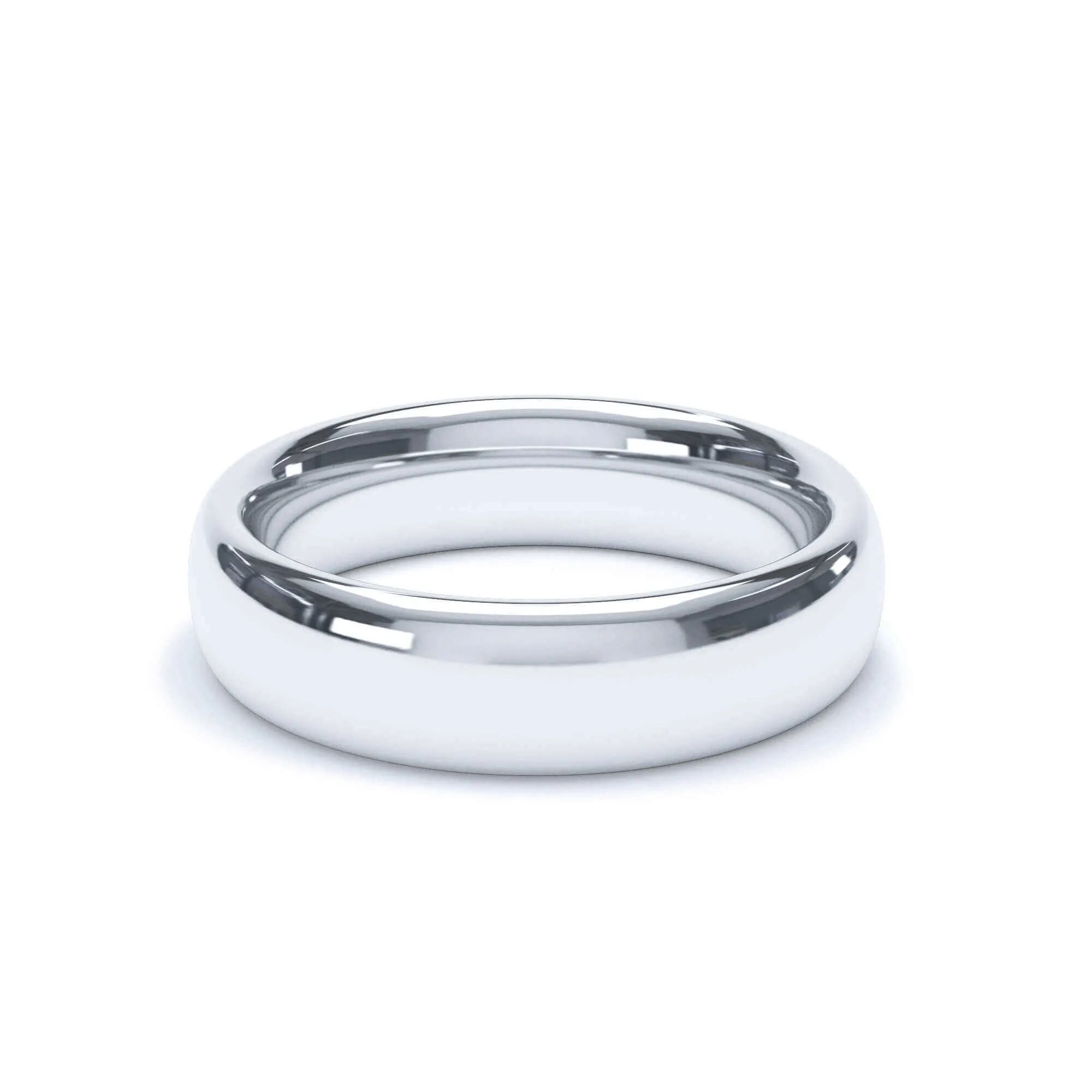 - Regular Court Profile Wedding Ring 18k White Gold