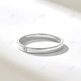 0.01CTW Solo Round CVD Diamond Wedding Band