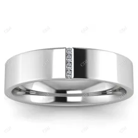 0.028CTW Round Cut Lab Grown Wedding Band