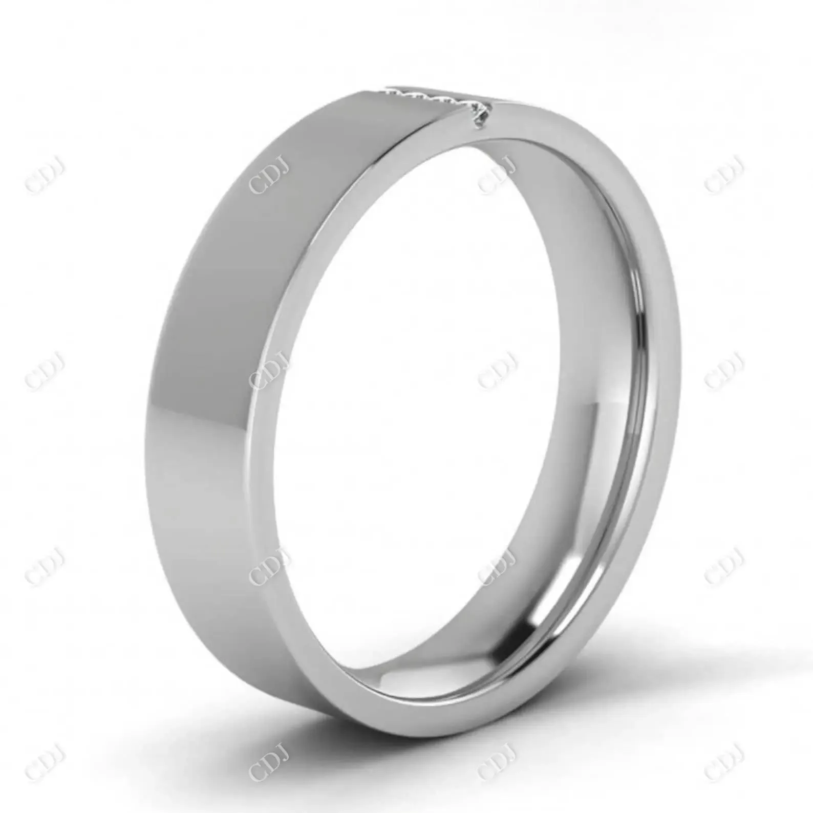 0.028CTW Round Cut Lab Grown Wedding Band