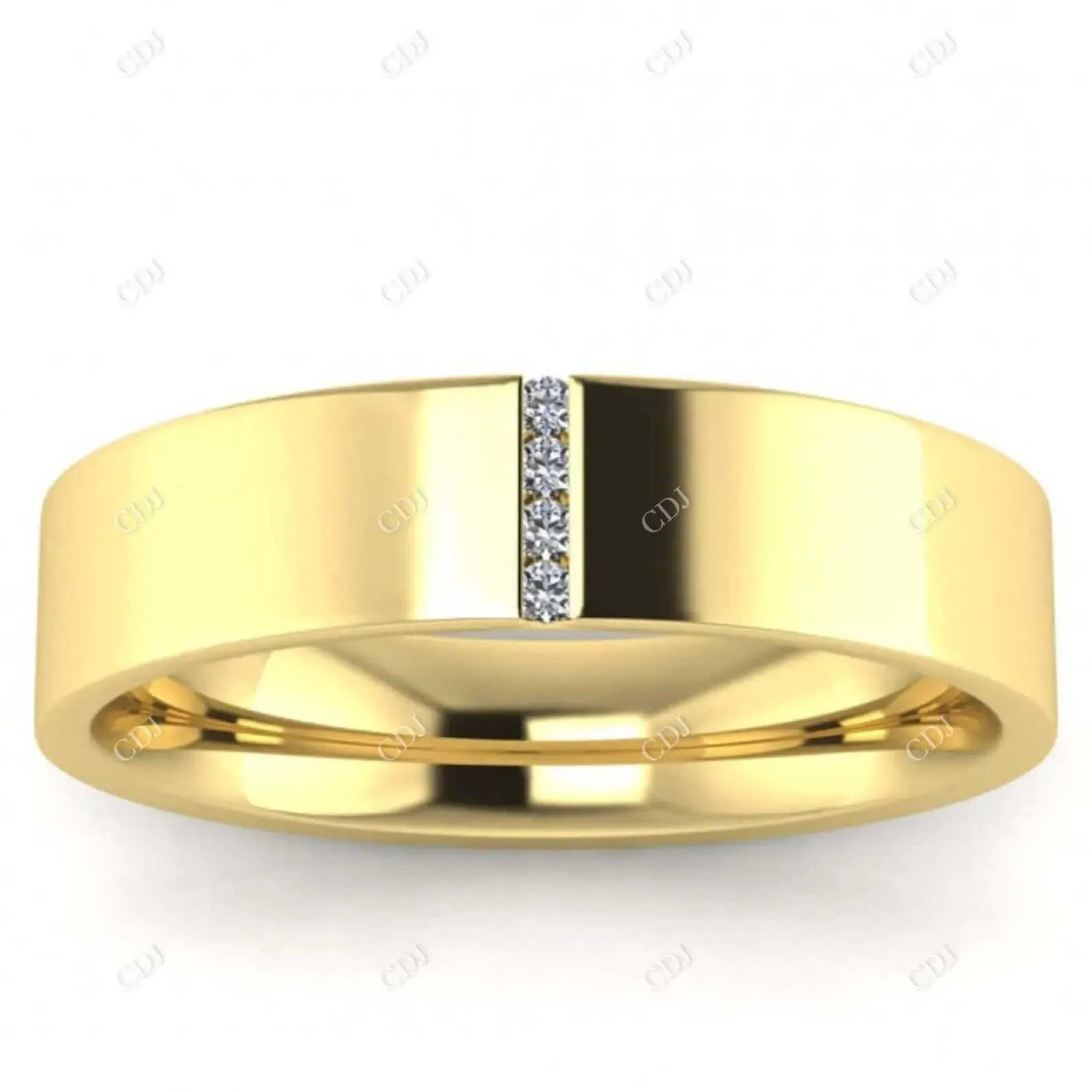 0.028CTW Round Cut Lab Grown Wedding Band