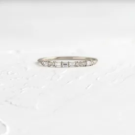 0.02CTW Minimalist Natural Diamond Wedding Band