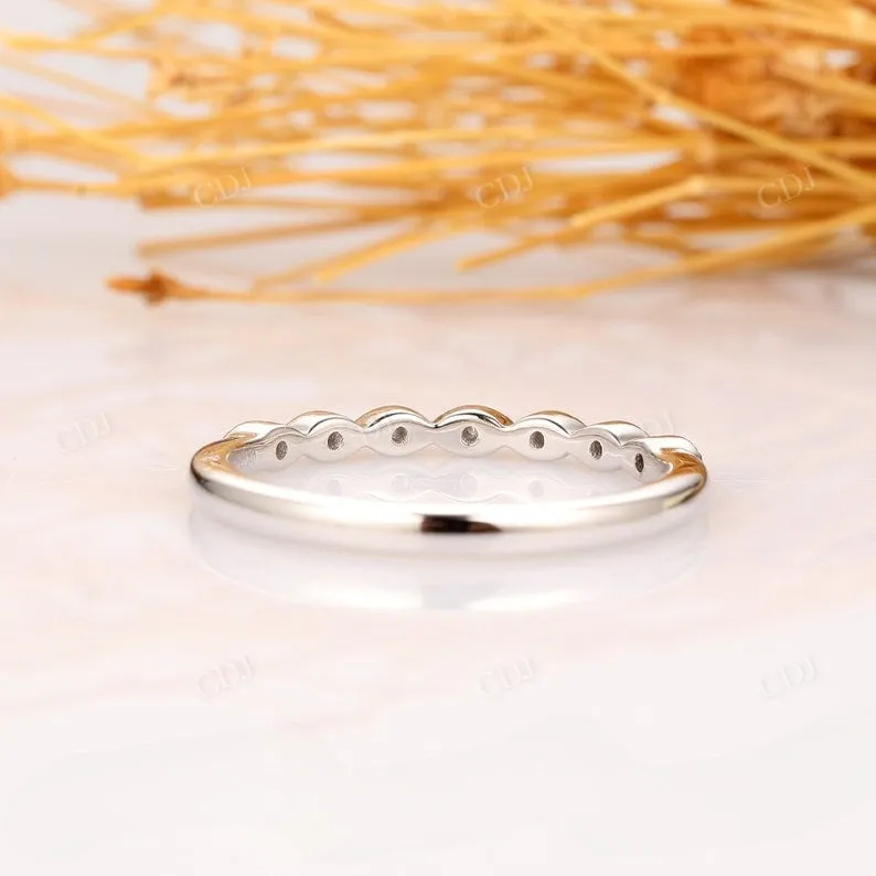 0.05CTW Round Cut Natural Diamond Wedding Band