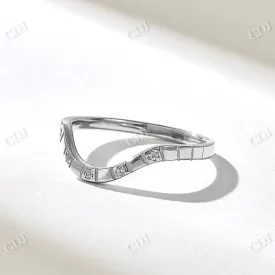 0.05CTW Square Pattern Arch Lab Grown Diamond Wedding Band