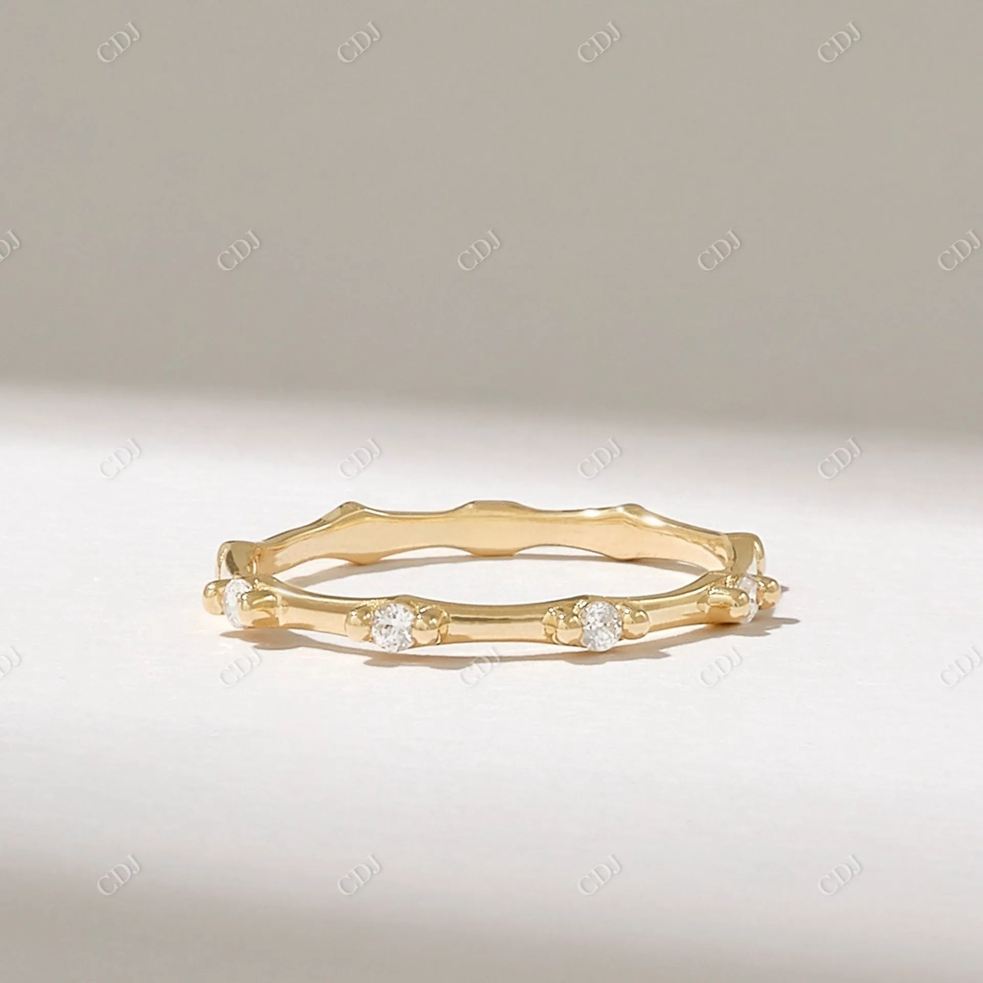 0.07CTW Round Natural Diamond Wedding Band