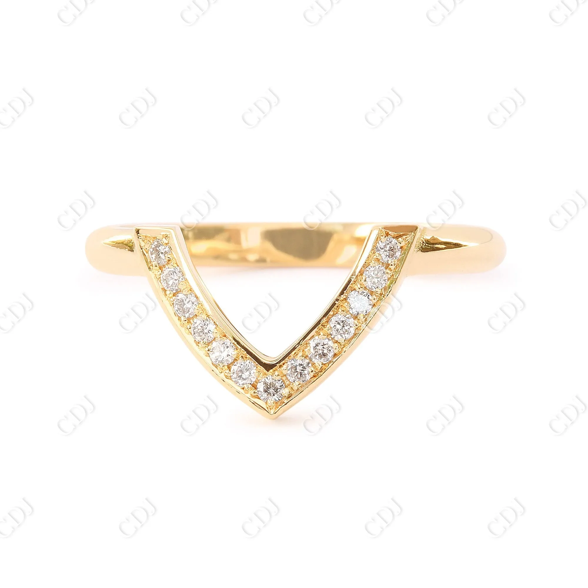 0.105CTW Round Shape Diamond Nesting Wedding Ring