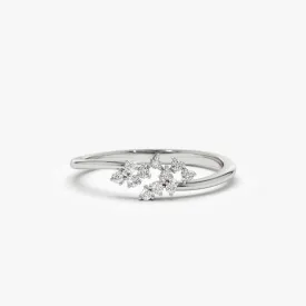 0.11CTW Mini Cluster Lab Grown Diamond Wedding Ring