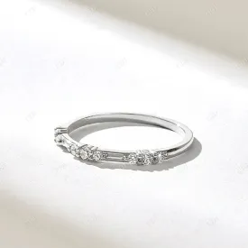 0.15CTW Round Lab Grown Diamond Minimalist Wedding Band