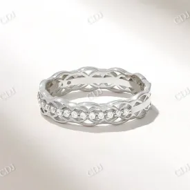 0.17CTW Round Diamond Celtic Knot Wedding Band