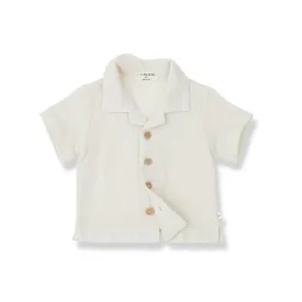 1  in the family David Short Sleeve Shirt - Ivory