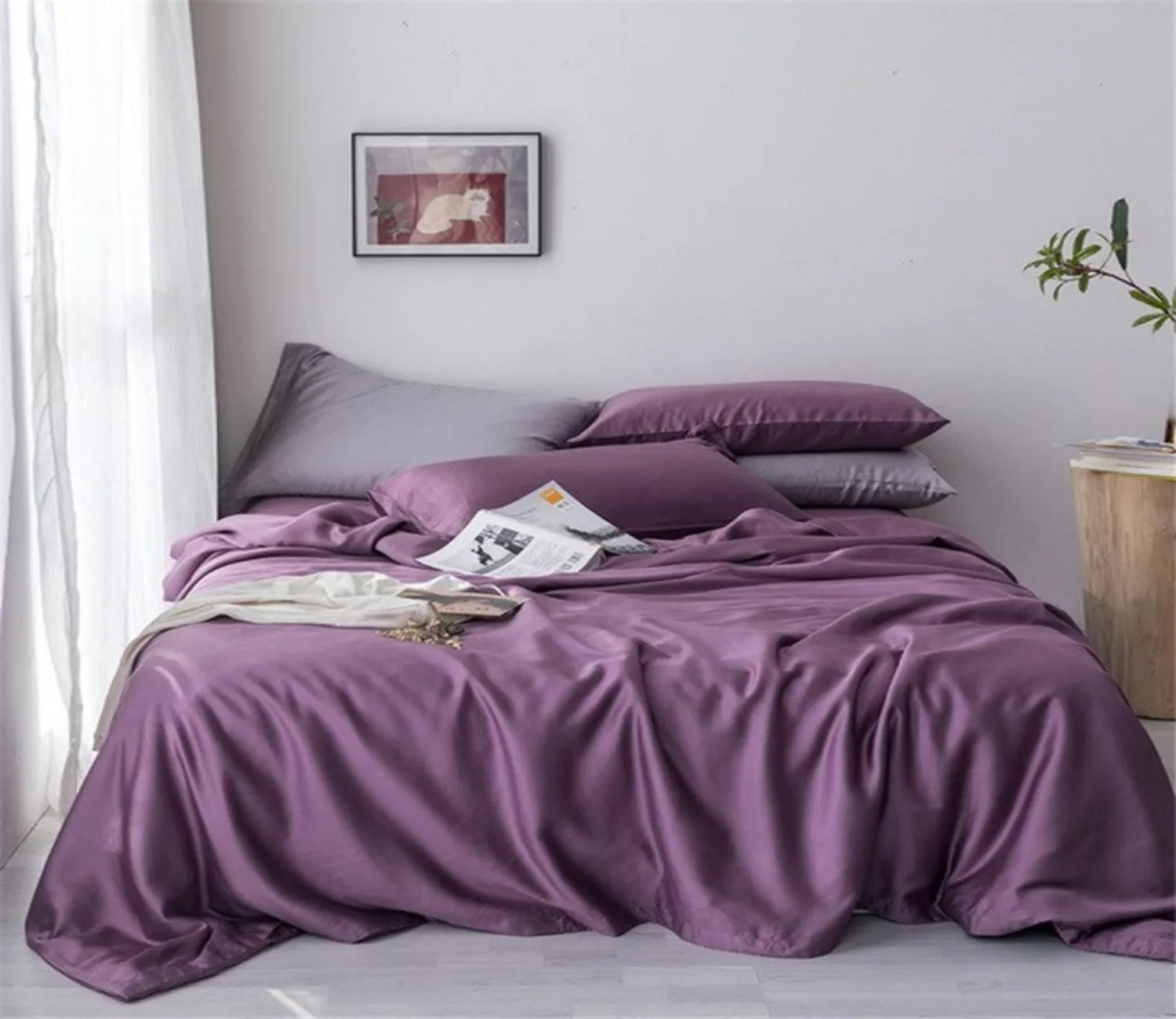 100% Mulberry Silk 25 Momme Beauty Duvet Cover 4-Piece Set