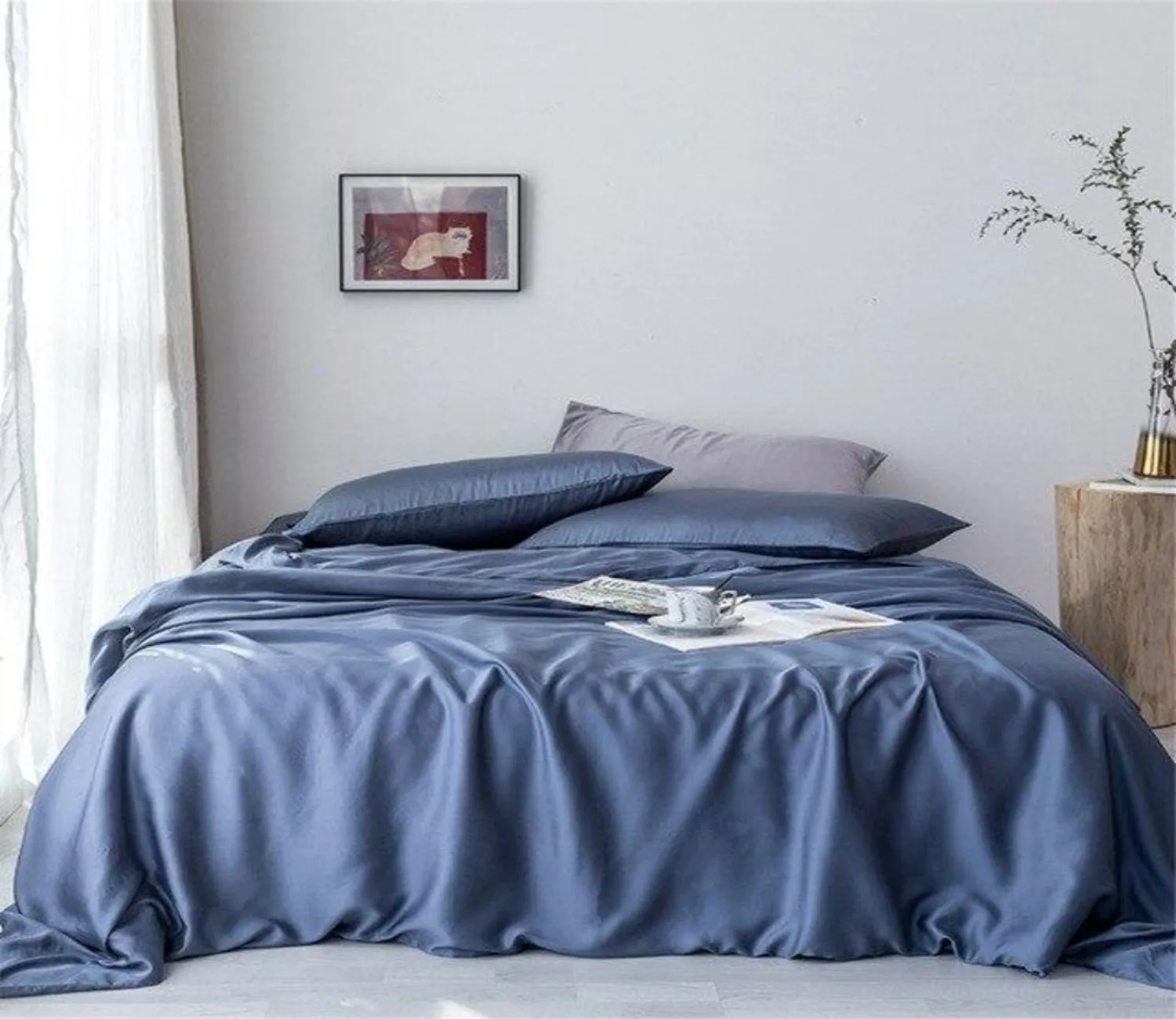 100% Mulberry Silk 25 Momme Beauty Duvet Cover 4-Piece Set