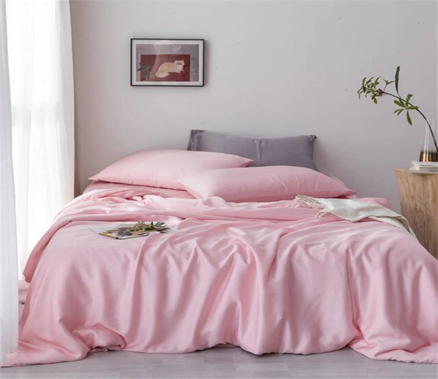 100% Mulberry Silk 25 Momme Beauty Duvet Cover 4-Piece Set