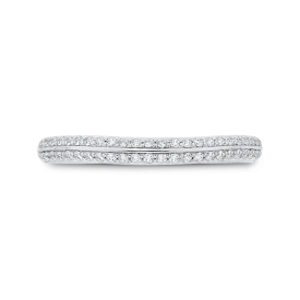 14K White Gold Diamond Wedding Band