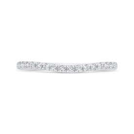 14K White Gold Diamond Wedding Band