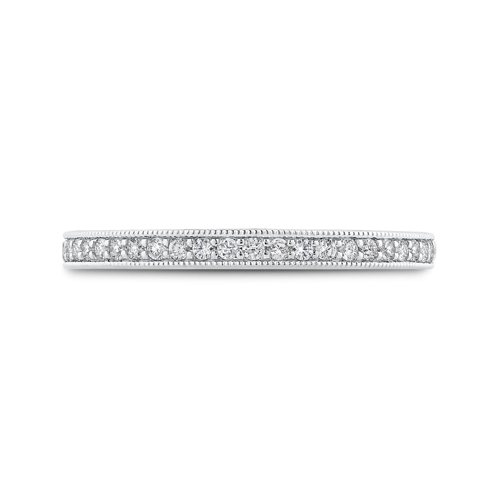 14K White Gold Diamond Wedding Band