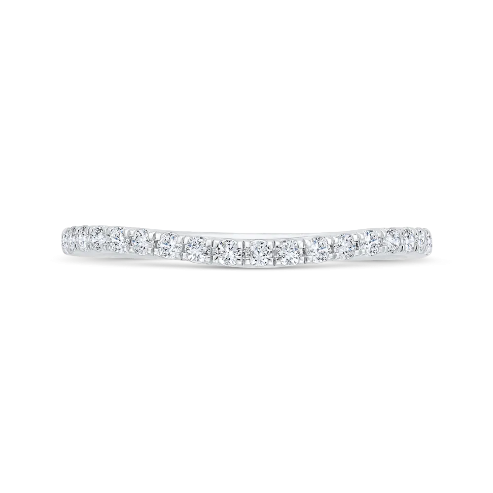 14K White Gold Diamond Wedding Band