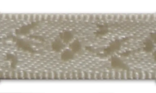 1/4" Dainty Ivory Posies Woven Ribbon