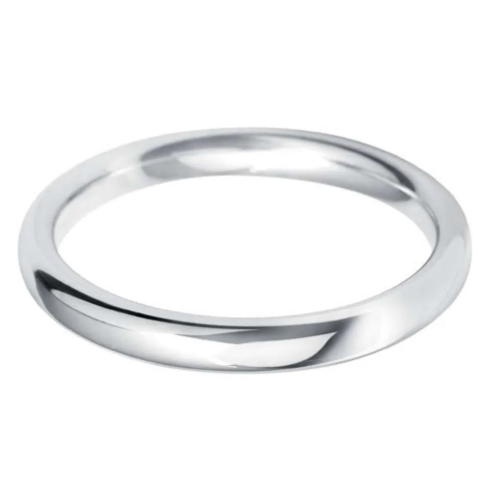 18ct White Gold 2.5mm Classic Court Ladies Wedding Ring