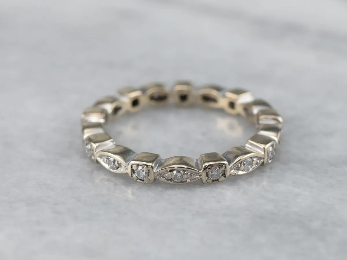 18K White Gold Diamond Eternity Band