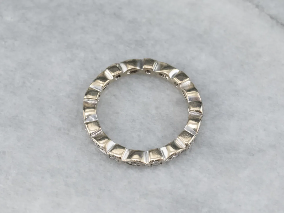 18K White Gold Diamond Eternity Band