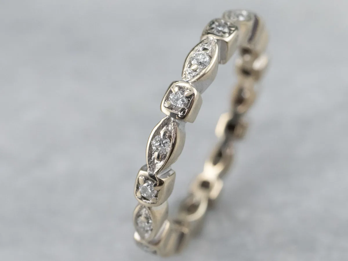 18K White Gold Diamond Eternity Band