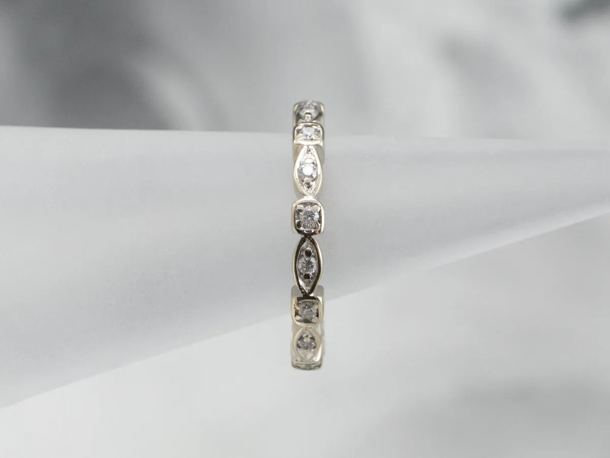 18K White Gold Diamond Eternity Band