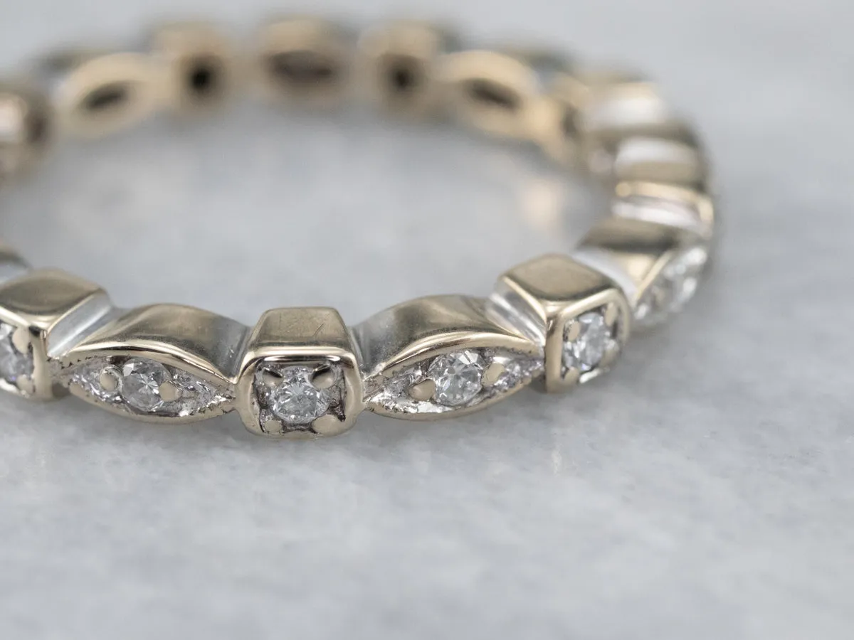 18K White Gold Diamond Eternity Band