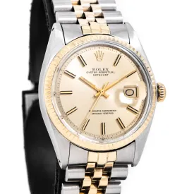 1973 Vintage Rolex Datejust Ref. 1601 Two-Tone Watch in 14k Yellow Gold & Stainless Steel (# 14884)