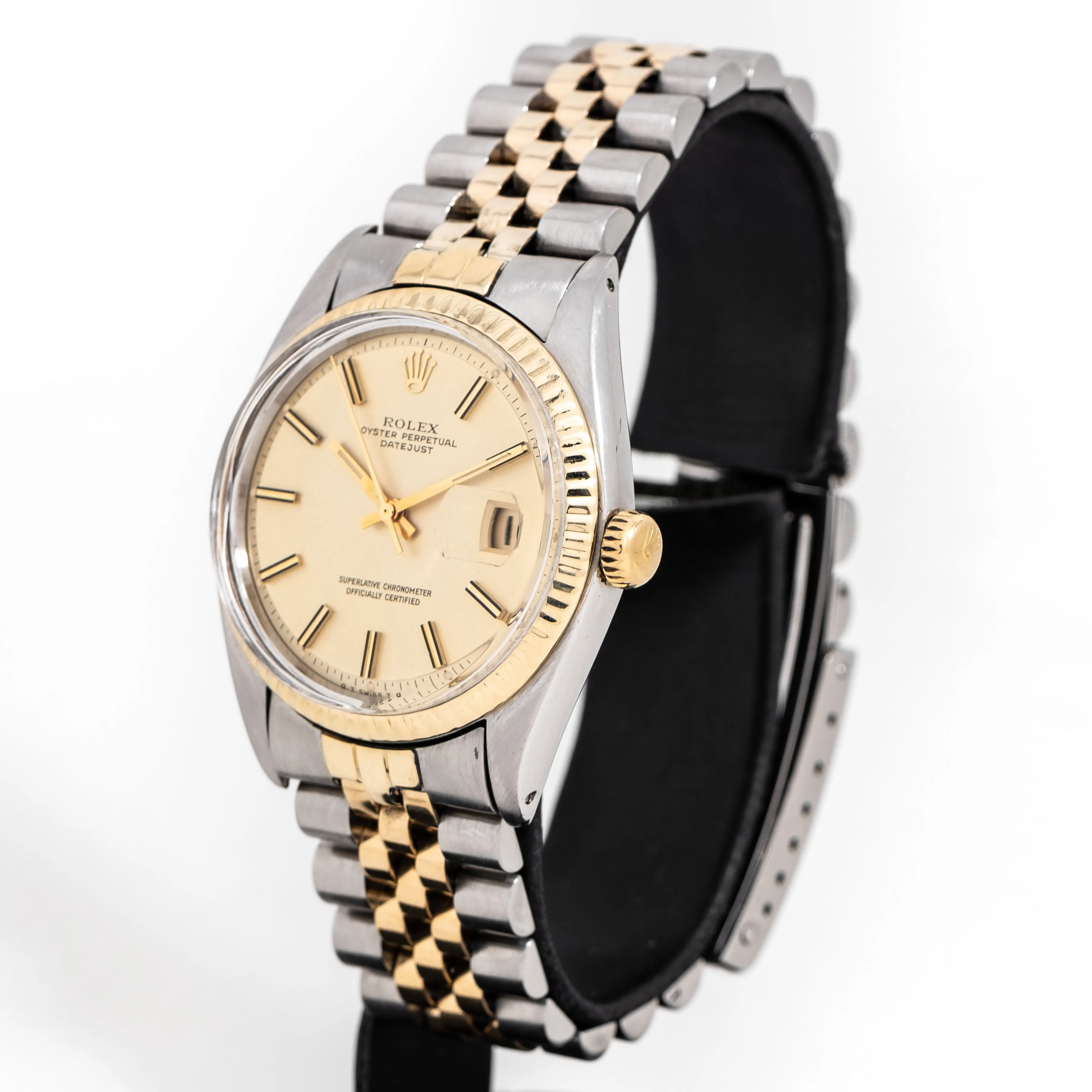 1973 Vintage Rolex Datejust Ref. 1601 Two-Tone Watch in 14k Yellow Gold & Stainless Steel (# 14884)