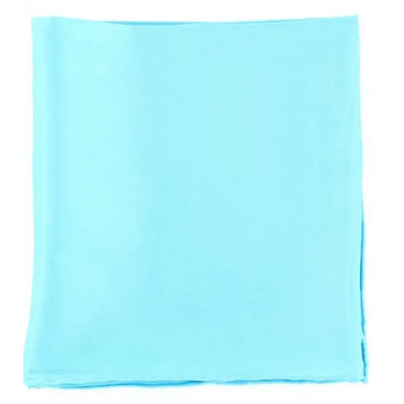 35"X35" 100% Silk Wild Rag in Solid Turquoise