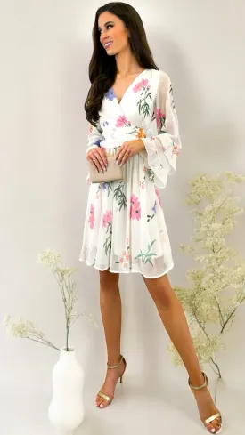 5-A1721 Frkarin White Floral Dress