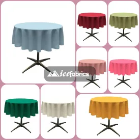 51" Polyester Round Tablecloth (18 Colors)