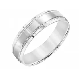 6MM Milgrain Wedding Band