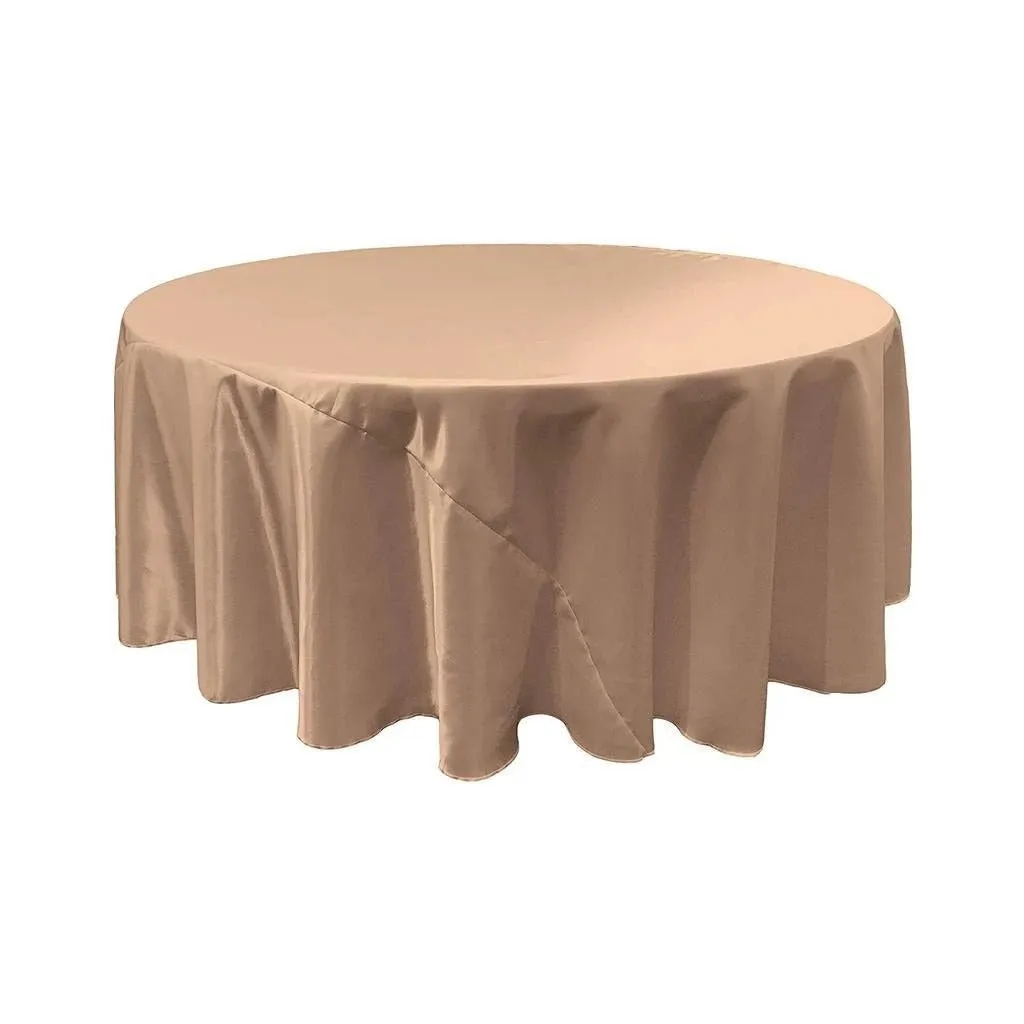 90-Inch Bridal Satin Round Tablecloth