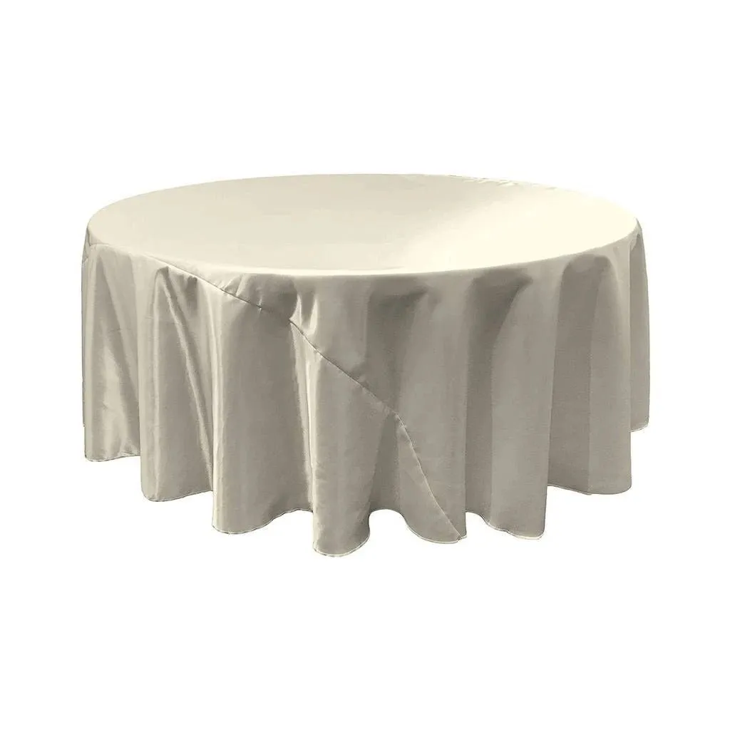 90-Inch Bridal Satin Round Tablecloth