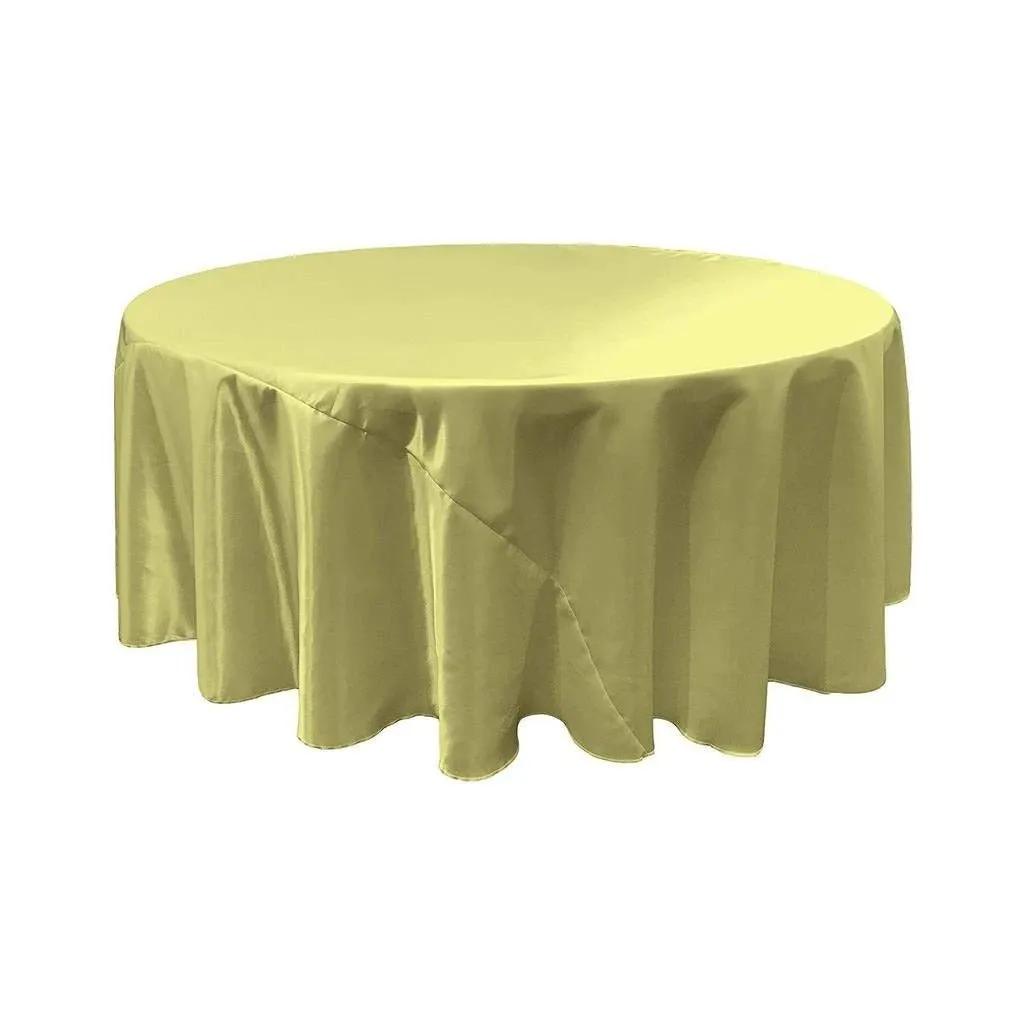 90-Inch Bridal Satin Round Tablecloth