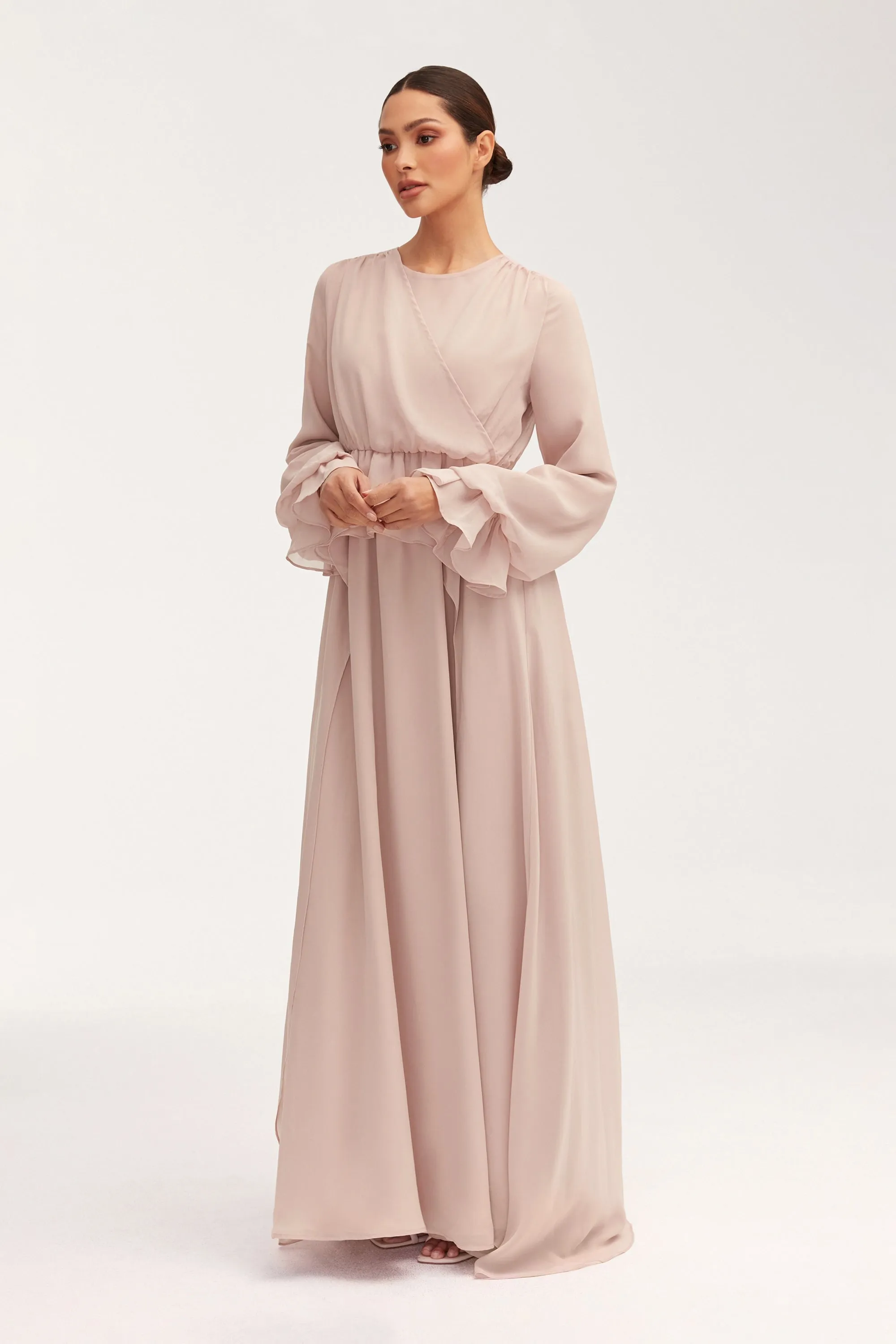 Aara Chiffon Maxi Dress -  Jasmine Pink