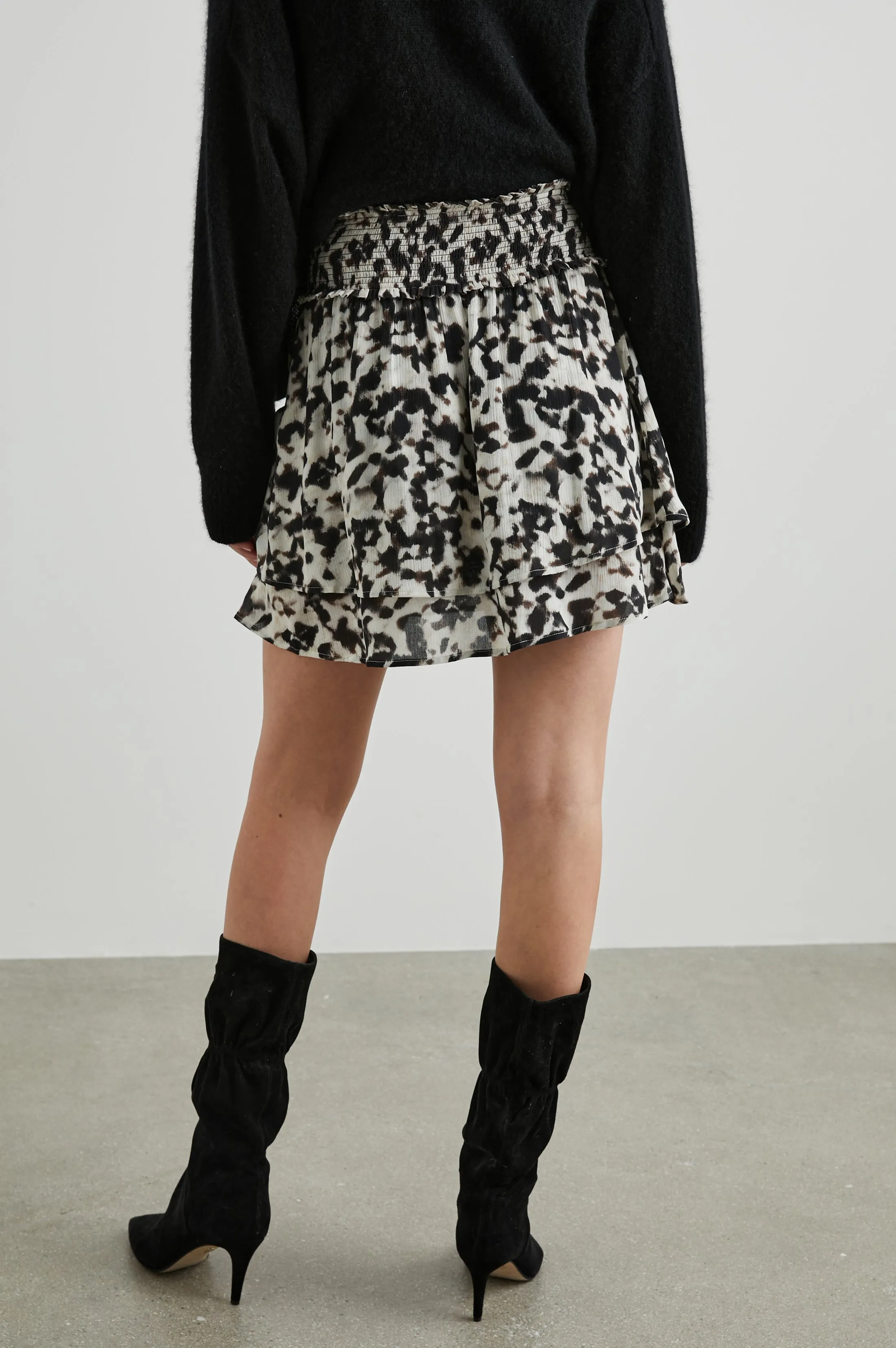 ADDISON SKIRT - BLURRED CHEETAH