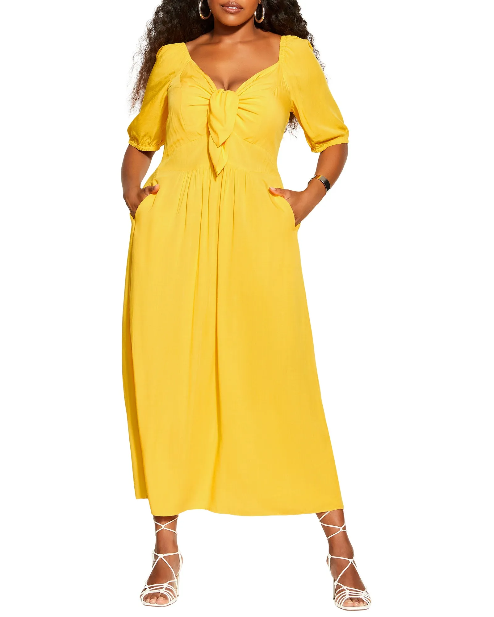 Adriana Citron Slip Dress | Yellow