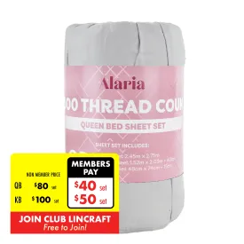 Alaria 1000TC Sheet Set, Silver