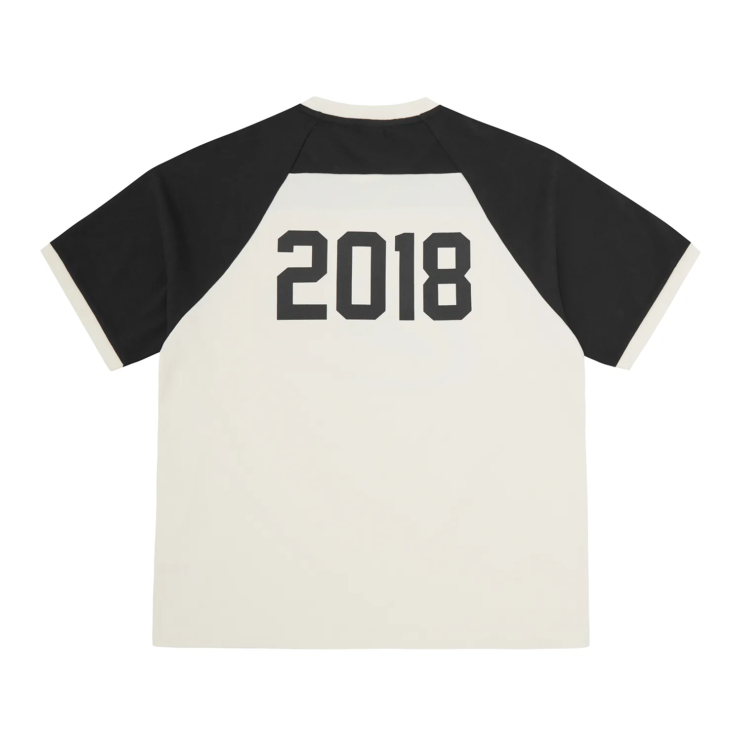 ALCATRAZ WRAP AROUND RAGLAN TEE [OFF WHITE / BLACK]