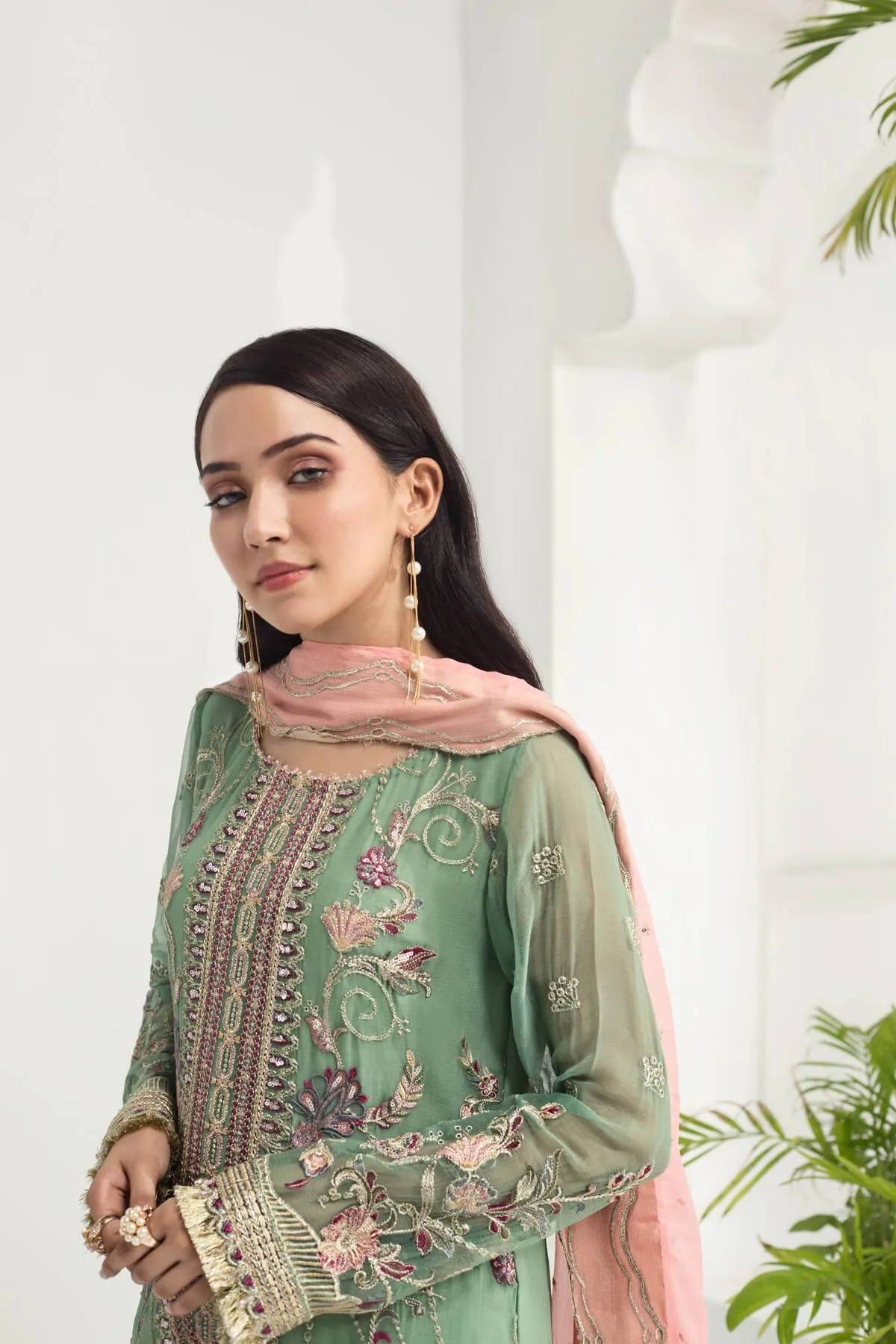 Alizeh Embroidered Chiffon Collection – Daisy Lavender