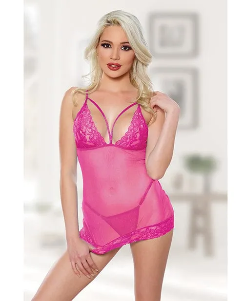 Allure Blush Me Babydoll & G-string One Size Fits Most