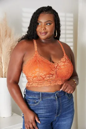 *APP EXCLUSIVE* JadyK Full Size Crisscross Lace Bralette in Rust