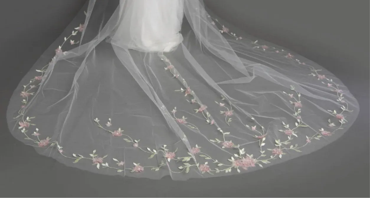 ASHLEY 3D Floral Cathedral Bridal Veil