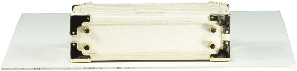 Aspinal of London Ivory Trunk Clutch Bag