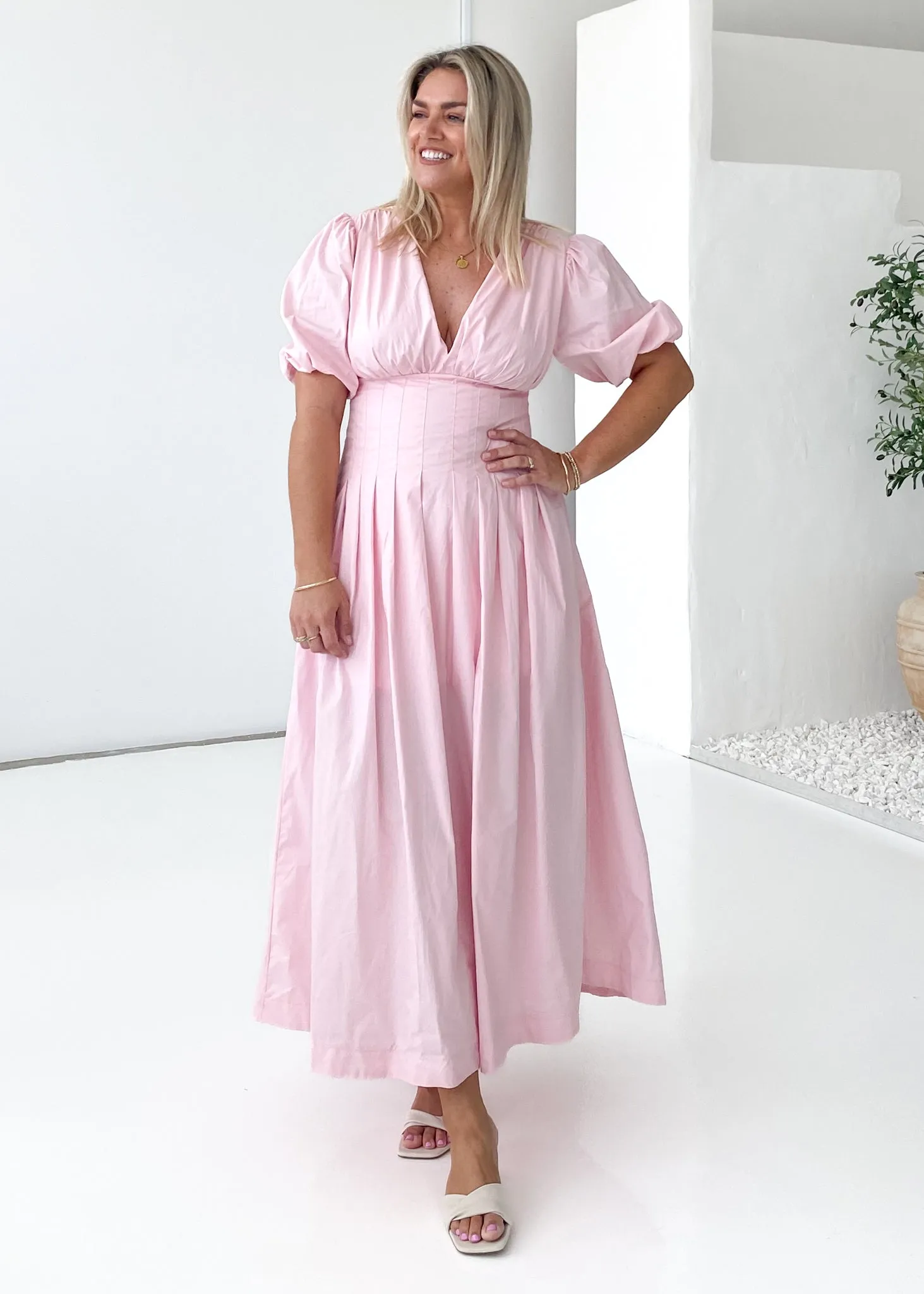 Astryd Midi Dress  - Blush