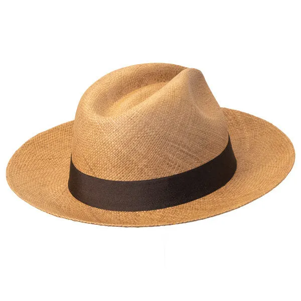 Austral Hats - Light Brown Panama Hat with Brown Band